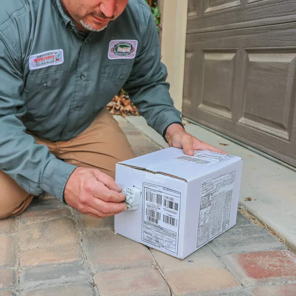 A garage door in Fishers being checked over